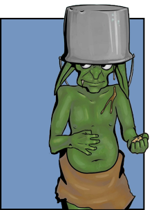 this is cactus with a toilet pan on his head